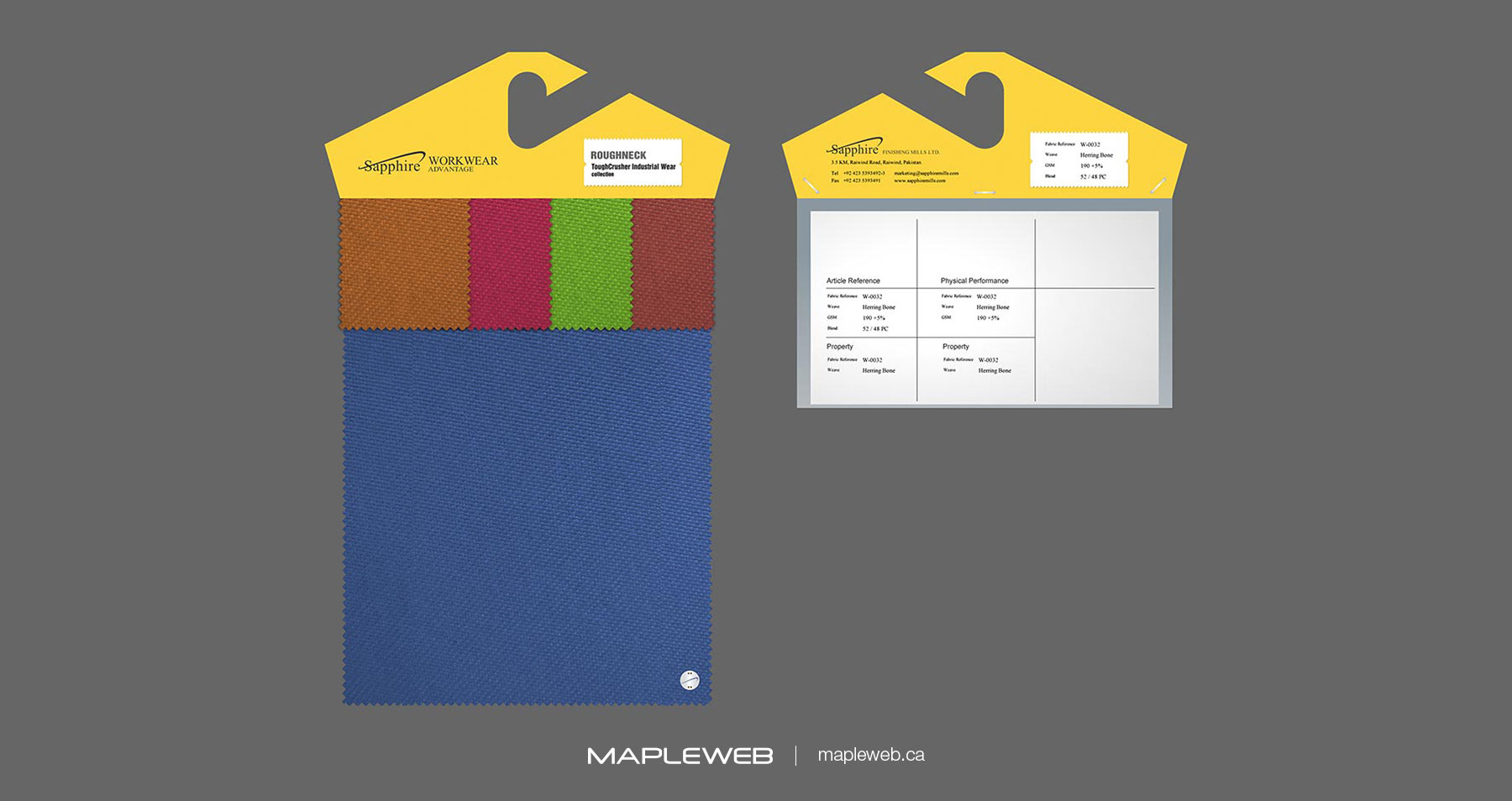 Sapphire Hanger and Cotton Matts Brand design by Mapleweb